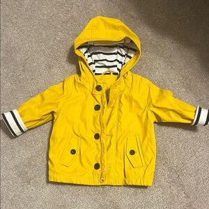 GAP Yellow fully lined baby Raincoat with Hood